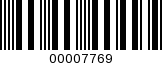 Barcode Image 00007769