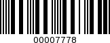 Barcode Image 00007778