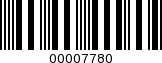 Barcode Image 00007780