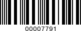 Barcode Image 00007791