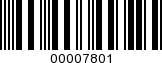 Barcode Image 00007801