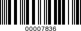 Barcode Image 00007836