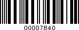 Barcode Image 00007840