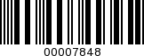 Barcode Image 00007848