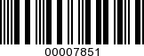 Barcode Image 00007851