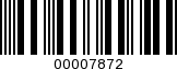 Barcode Image 00007872