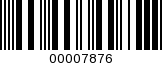 Barcode Image 00007876
