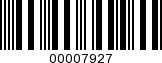 Barcode Image 00007927