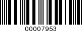Barcode Image 00007953