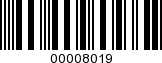 Barcode Image 00008019