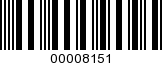 Barcode Image 00008151