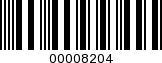 Barcode Image 00008204
