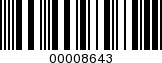 Barcode Image 00008643