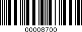 Barcode Image 00008700
