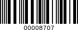 Barcode Image 00008707