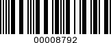 Barcode Image 00008792