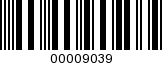 Barcode Image 00009039