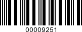 Barcode Image 00009251