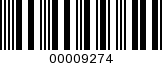 Barcode Image 00009274