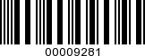 Barcode Image 00009281