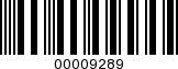 Barcode Image 00009289