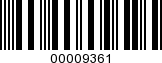 Barcode Image 00009361