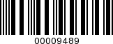 Barcode Image 00009489