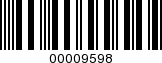 Barcode Image 00009598