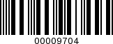 Barcode Image 00009704