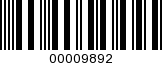 Barcode Image 00009892