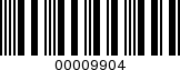 Barcode Image 00009904