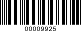 Barcode Image 00009925
