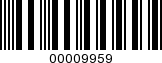 Barcode Image 00009959