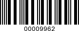 Barcode Image 00009962