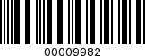 Barcode Image 00009982