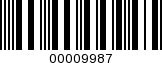 Barcode Image 00009987