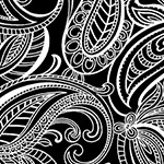 Night & Day - Paisley in Black