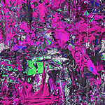 Poured Colour - Impressions in Pink/Green