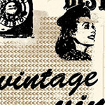 Benartex - Vintage Scrapbook in Tan