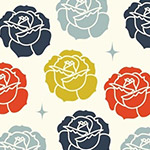 Tall Tales Organic - Stamped Rose in Cream