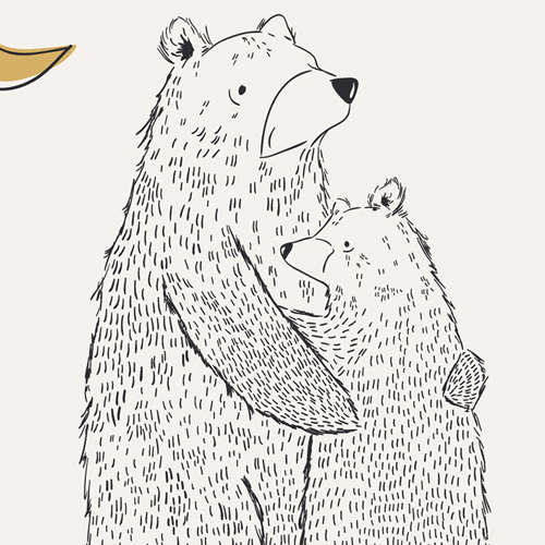 Capsules Pine Lullaby - Bear Hug Panel - Click Image to Close