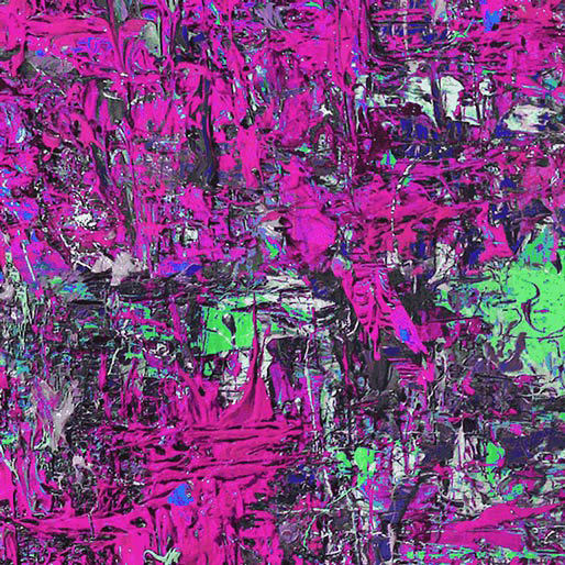 Poured Colour - Impressions in Pink/Green - Click Image to Close