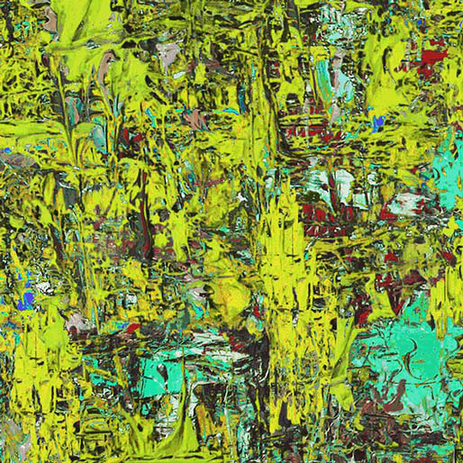 Poured Colour - Impressions in Green/Turquoise - Click Image to Close