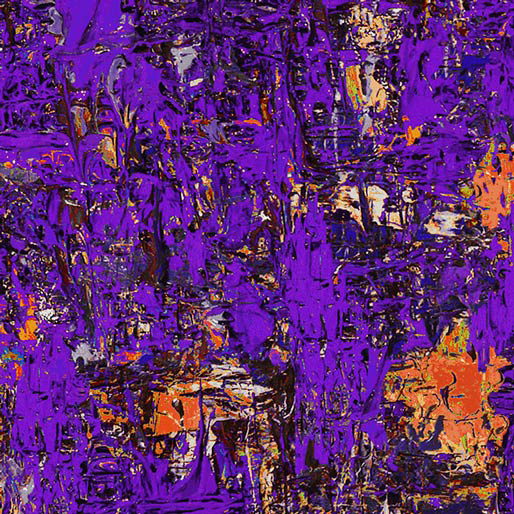 Poured Colour - Impressions in Purple/Orange - Click Image to Close