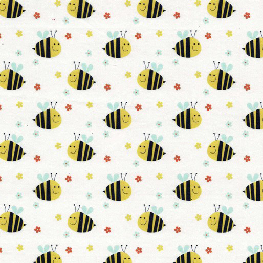 Bees - Bees on White - Click Image to Close