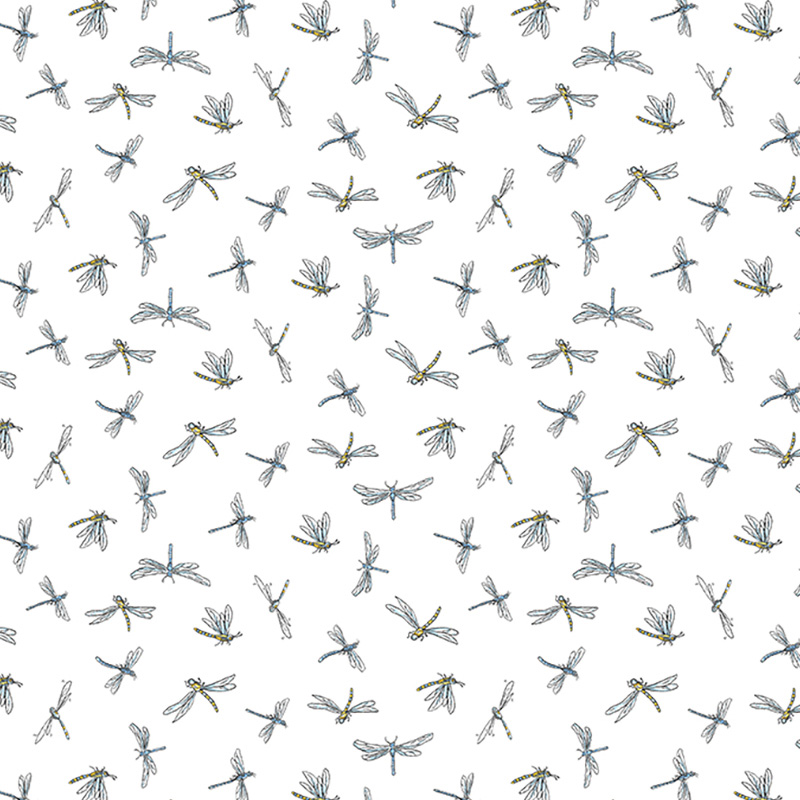 Leap Frog - Dragonflies in White - Click Image to Close