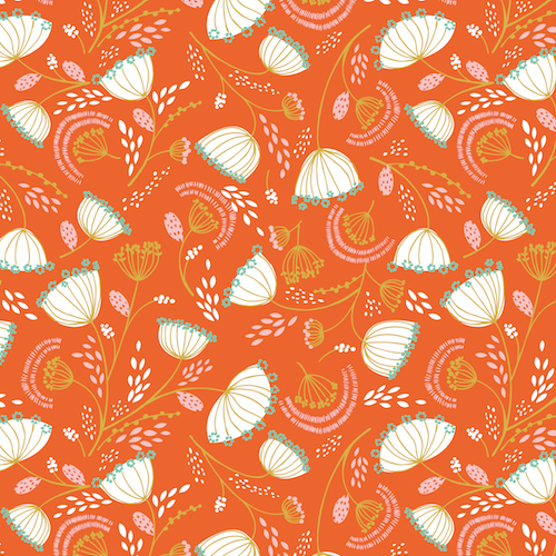 Meadow Flowers in Orange - Click Image to Close