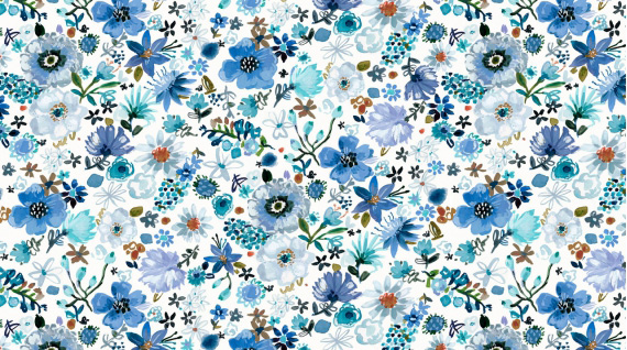 Blue Crush - Cool Garden in White - Click Image to Close