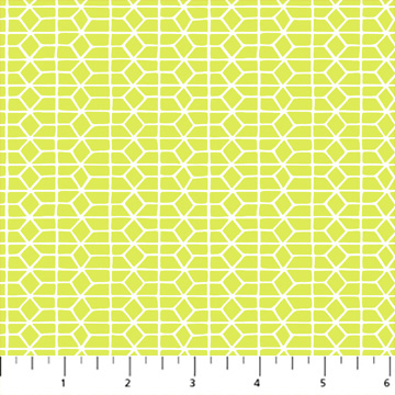 Hand Stitched - Hexies in Chartreuse - Click Image to Close