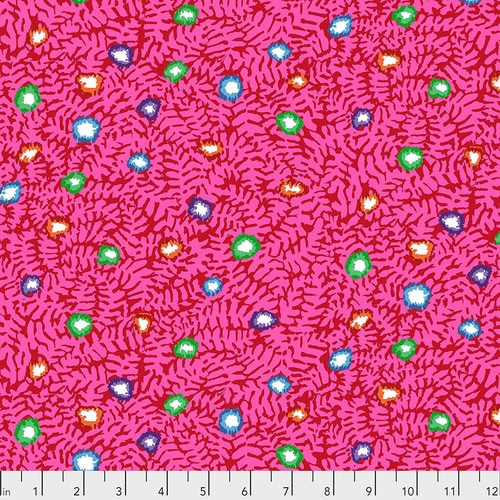 Kaffe Fassett Collective - Moss Flower in Pink - Click Image to Close